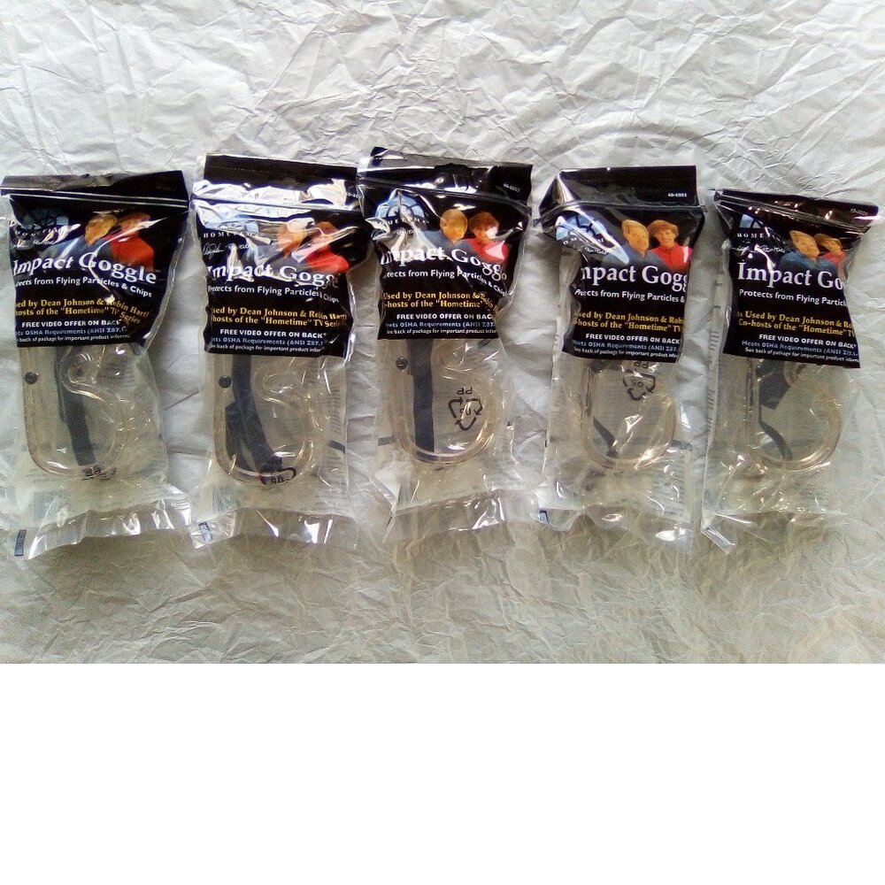 5 Pairs of Hometime Safety Glasses - Impact Goggle